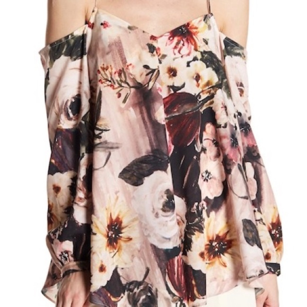 Haute Hippie NWT cold shoulder blouse S